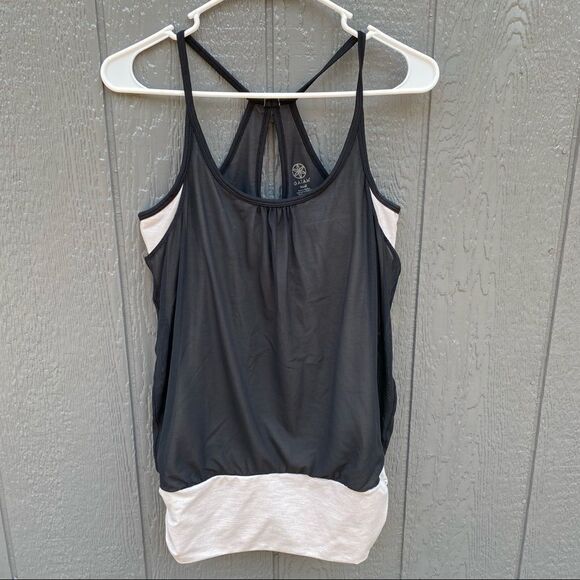 GAIAM Layered Grey and Black Athletic Yoga Tank S - Picture 1 of 13